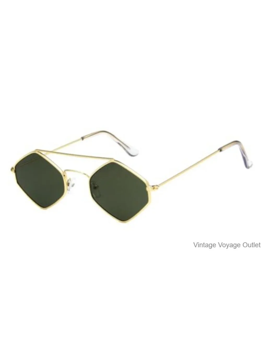 Cat Eye Sunglasses Women Retro Triangle Narrow Metal Frame UV400